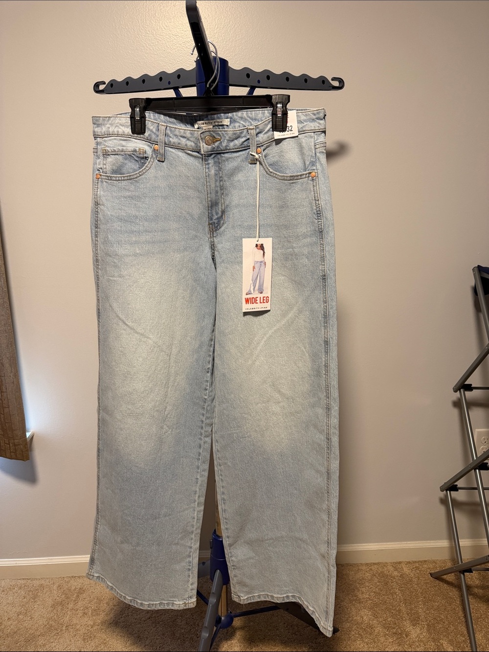 Celebrity Pink Light Blue Wide Leg Jeans